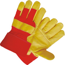 Golden Cow Grain Leather Patched Palm Work Glove